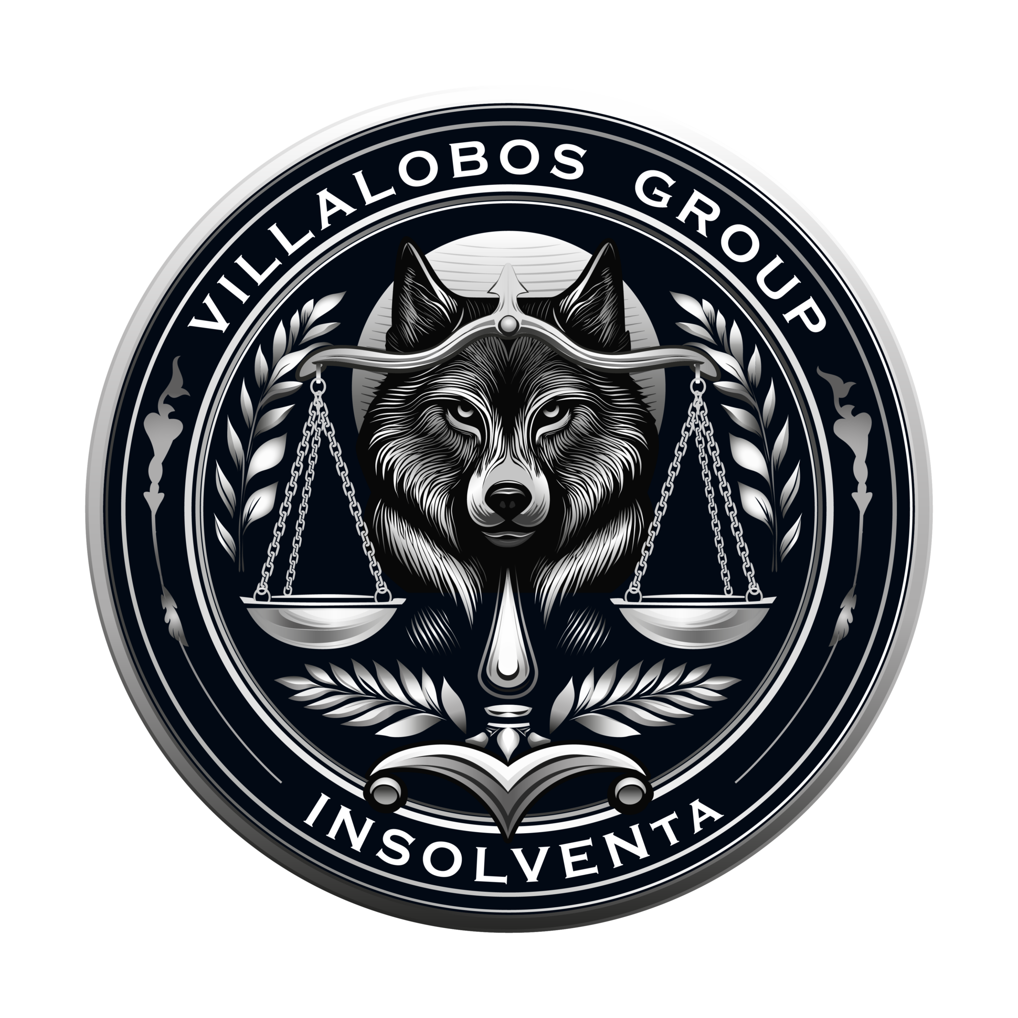 logo villalobos group insolventa - blanco y negro_Mesa de trabajo 1
